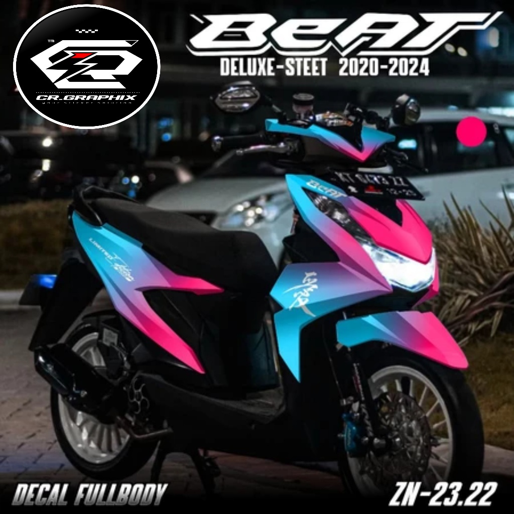 Decal Sticker Honda Beat DELUXE STREET 2020 2021 2022 2023 Full body - Stiker Skotlet Variasi Beat F