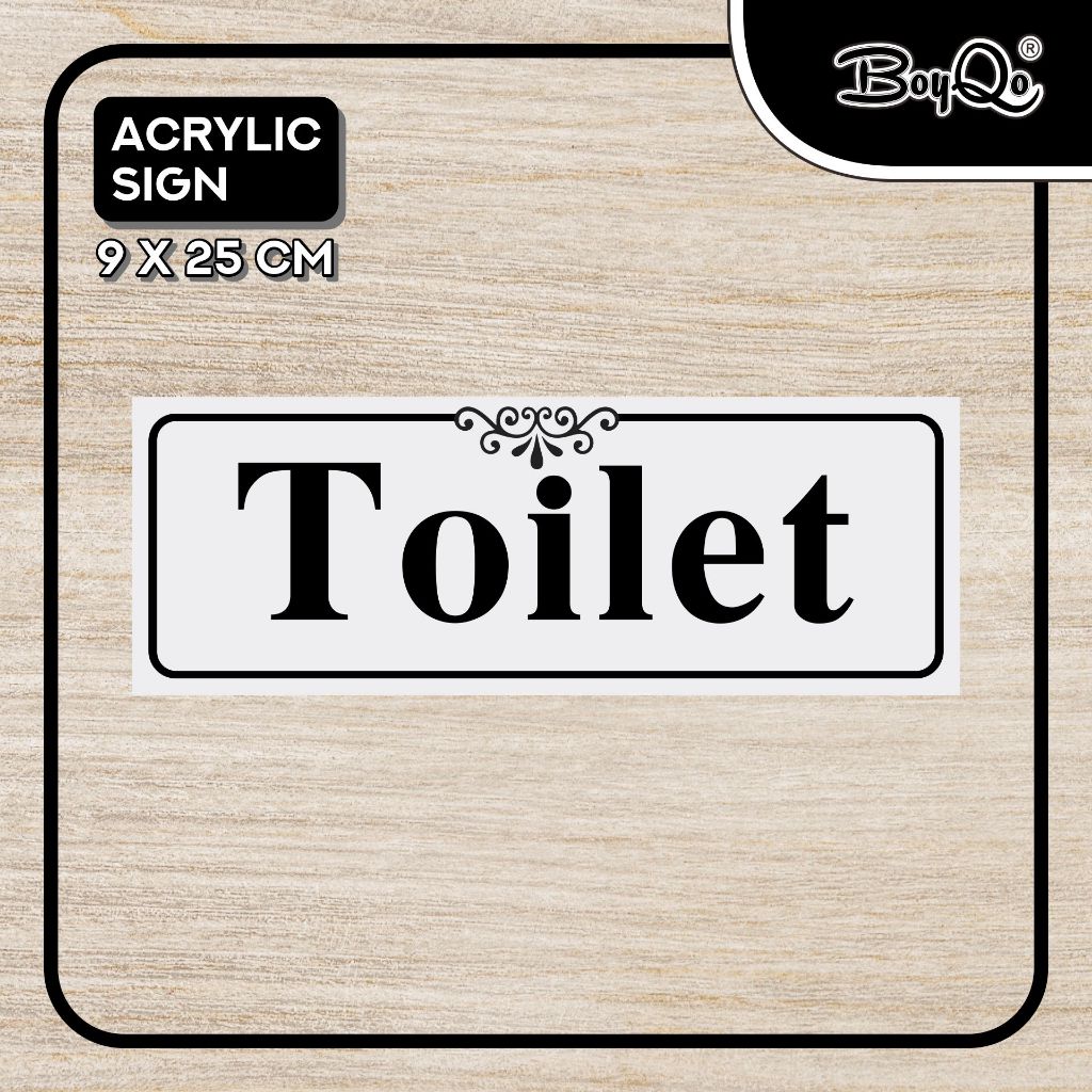 

BoyQo Akrilik Tanda Toilet Ukuran 25 x 9 | Perintah, Larangan, Himbuan dari Akrilik