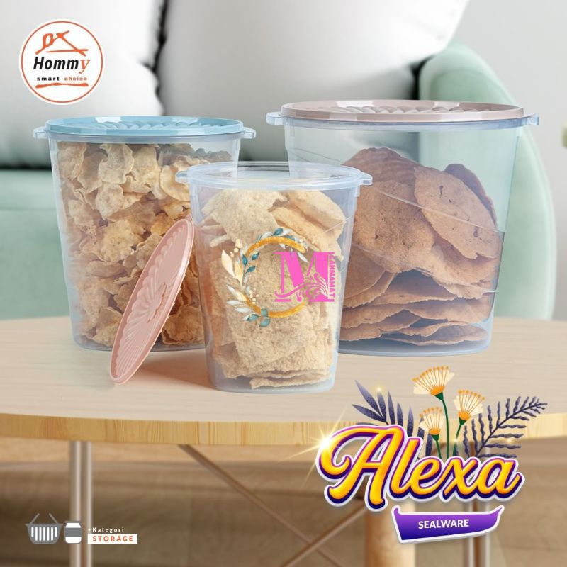HOMMY Sealware Alexa / Wadah Krupuk / Wadah Krupuk Besar / Toples Krupuk / 1 PCS