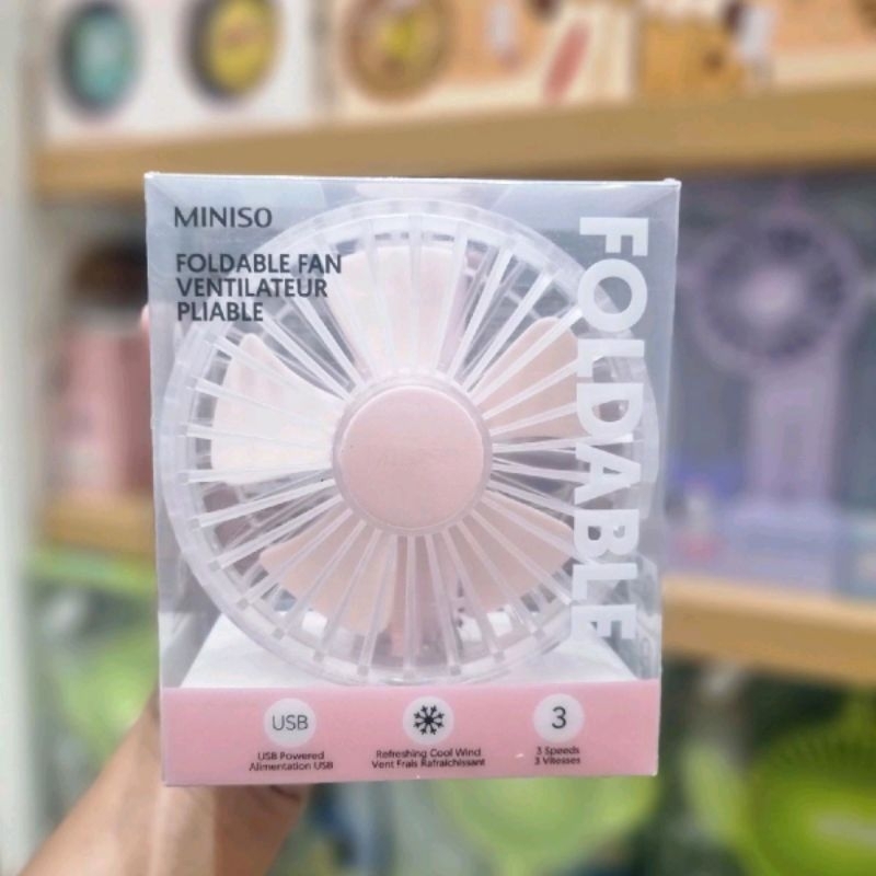MINISO 1200MAH 3IN1 FOLDABLE FAN (Bisa dilipat)