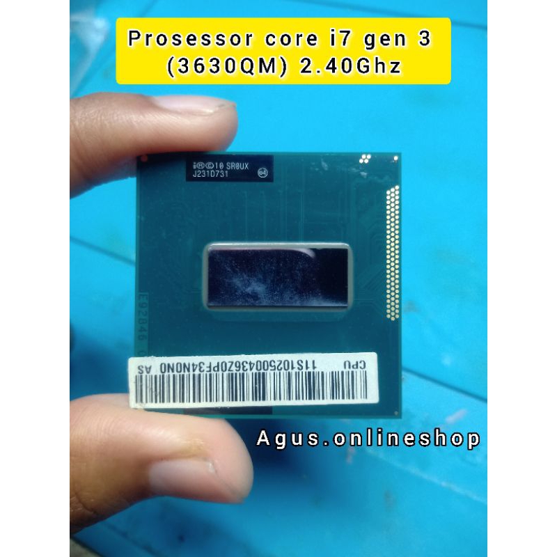 prosesor core i7- 3630QM (Gen 3)  normal
