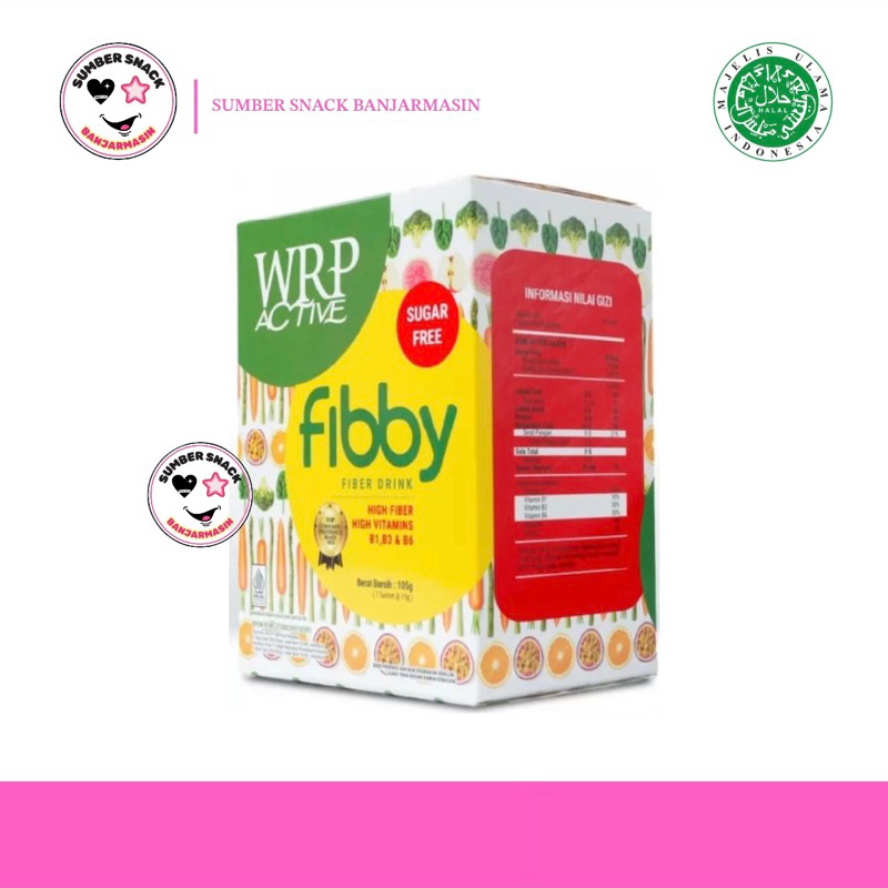

WRP Active Fibby Fiber Drink Sugar Free (Isi 7 Sachet/Box) (105g)