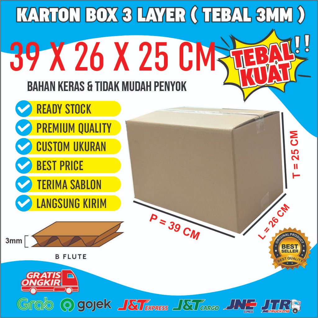 

Kardus Besar/ Karton Box 39x26x25 cm