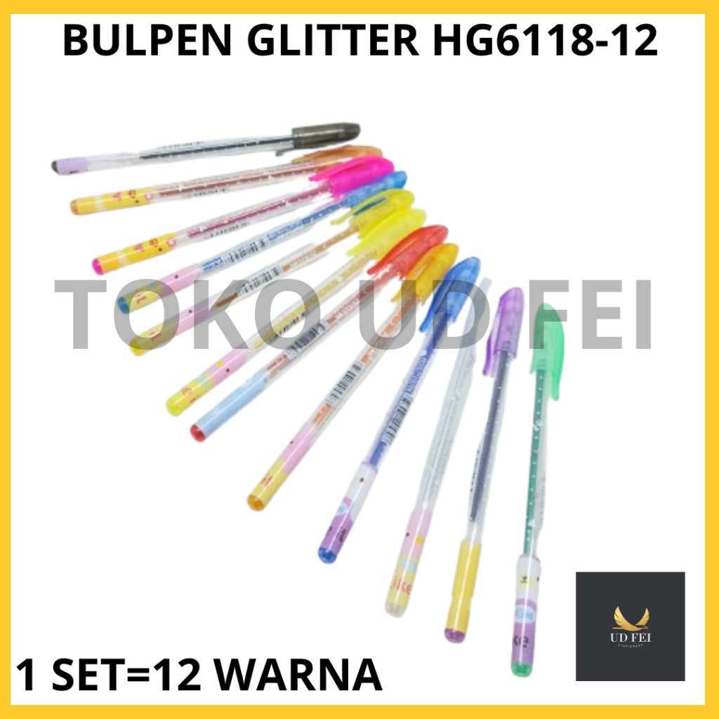 

(1 SET) Bulpen Glitter/ Bulpen Glitter XI ZUA/Bulpen Glitter new 12 warna/ Bulpen 12 warna glitter