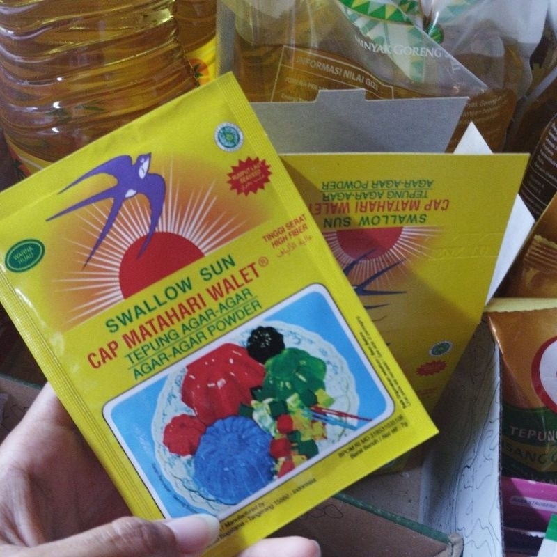 

swallow sun cap matahari walet tepung agar agar powder