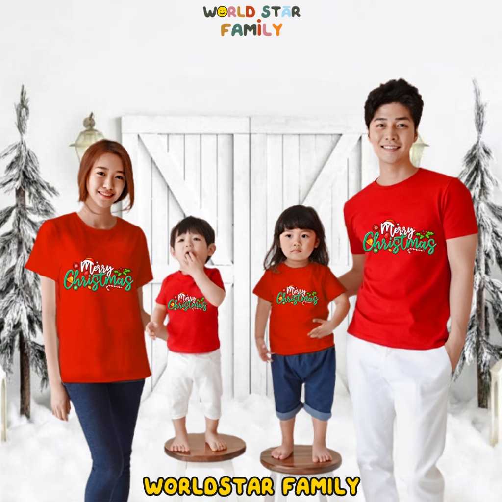 WSF BAJU NATAL KELUARGA KAOS NATAL KAOS NATAL KELUARGA BAJU NATAL WANITA BAJU NATAL ANAK KAOS MERRY 