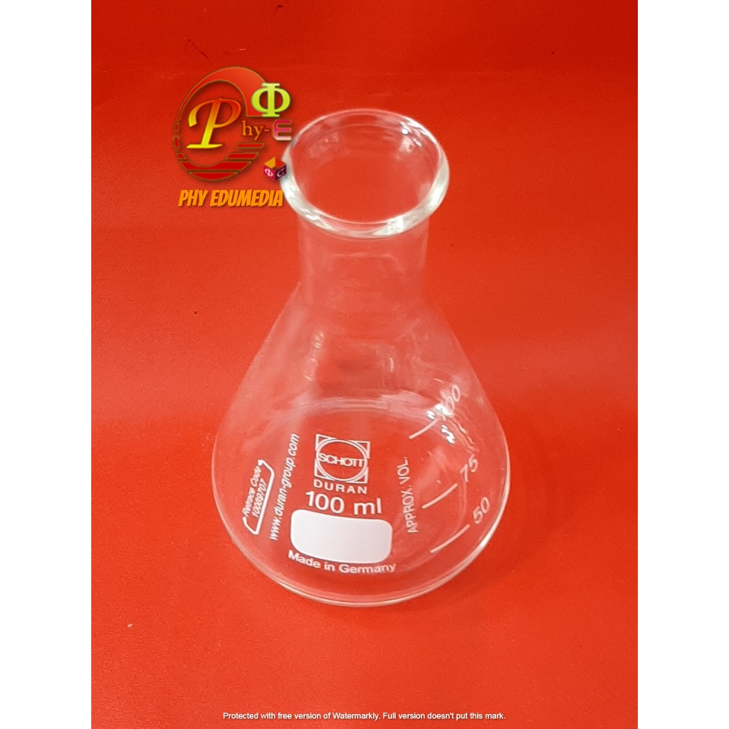 Erlenmeyer 250ml Duran / Erlenmeyer Glass Cap 250ml / Erlenmeyer 250ml Mulut Kecil DURAN