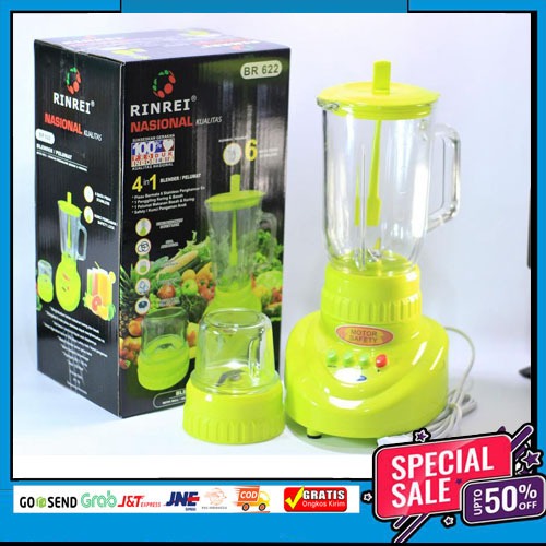 BLENDER RINREI NASIONAL RINREI BR-622P BLENDER 6 MATA PISAU BERKUALITAS PROMO HARGA PABRIK