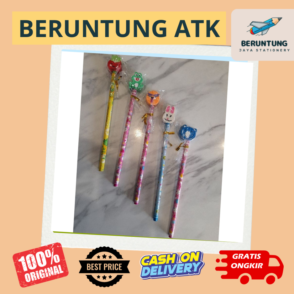 

Pencil+Penghapus perpcs mumer