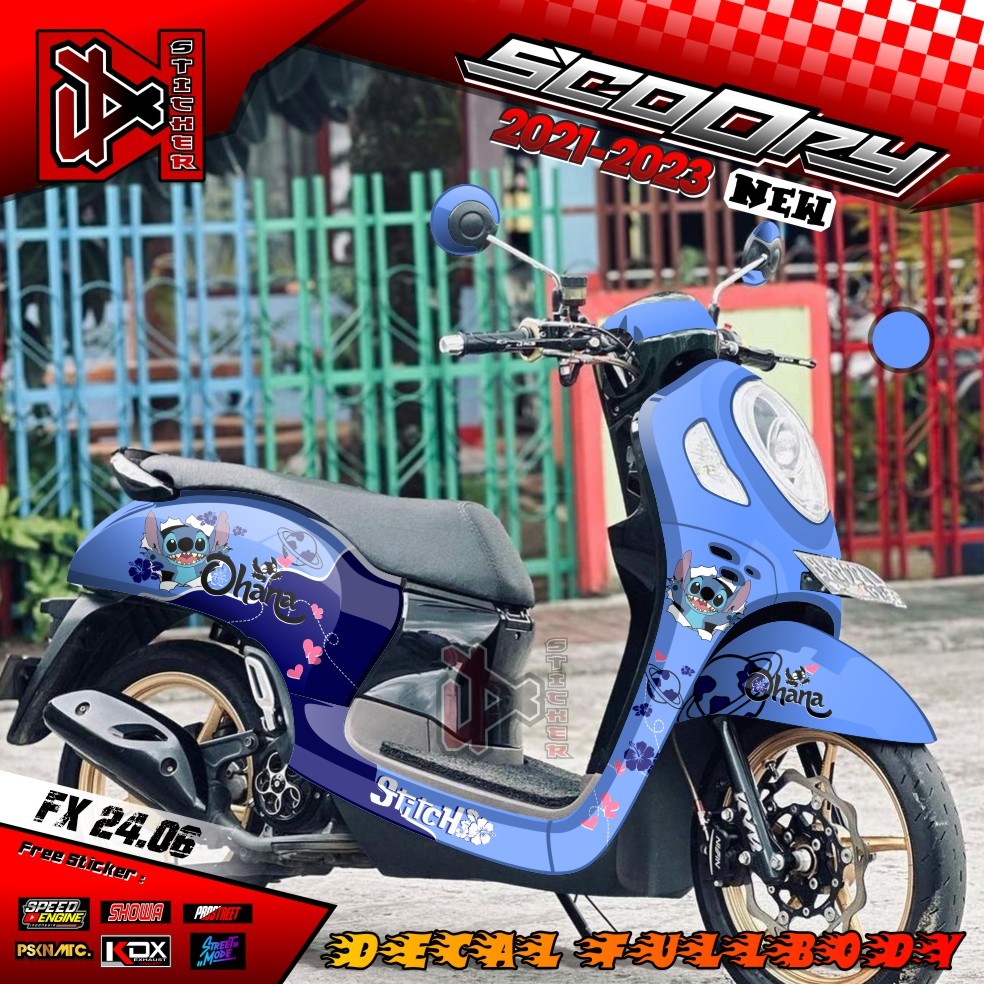 TERBARU Decal Sticker Honda All New Scoopy 2021 2022 2023 2024 Full body - Sticker Skotlet New Scoop
