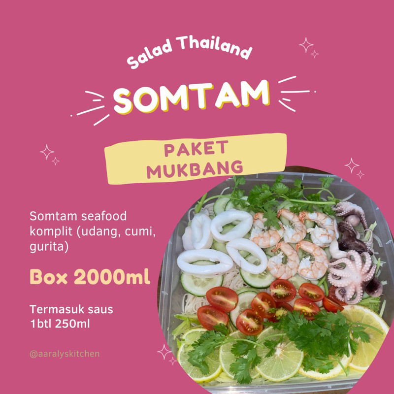 

PAKET MUKBANG salad thailand / somtam / som tam / tam mamuang / rujak thailand