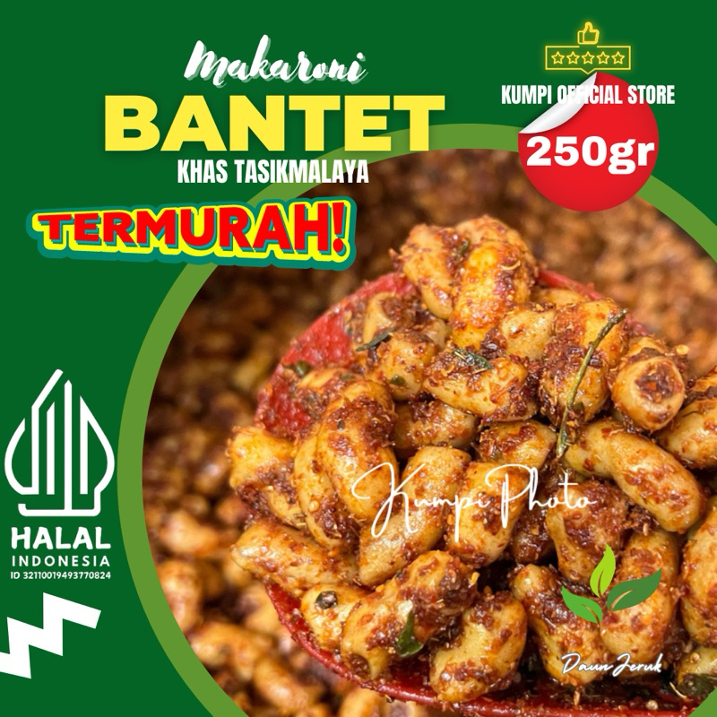 

1/4 kg MAKARONI BANTET EXTRA PEDAS JERUK KHAS TASIKMALAYA KUMPI REBORN