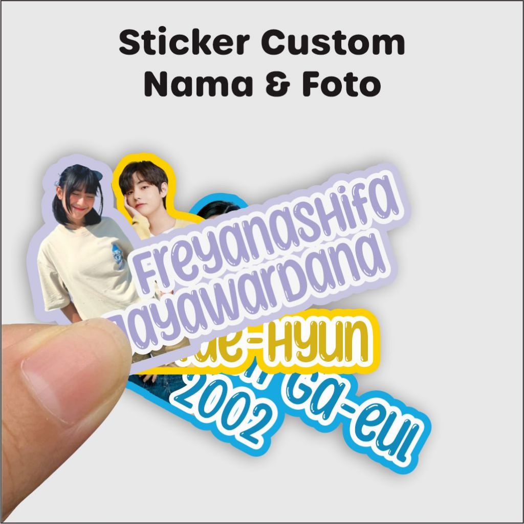 

Custom Sticker Nama Dan Foto Free Desain / Sticker Nama Custom / Sticker Nama