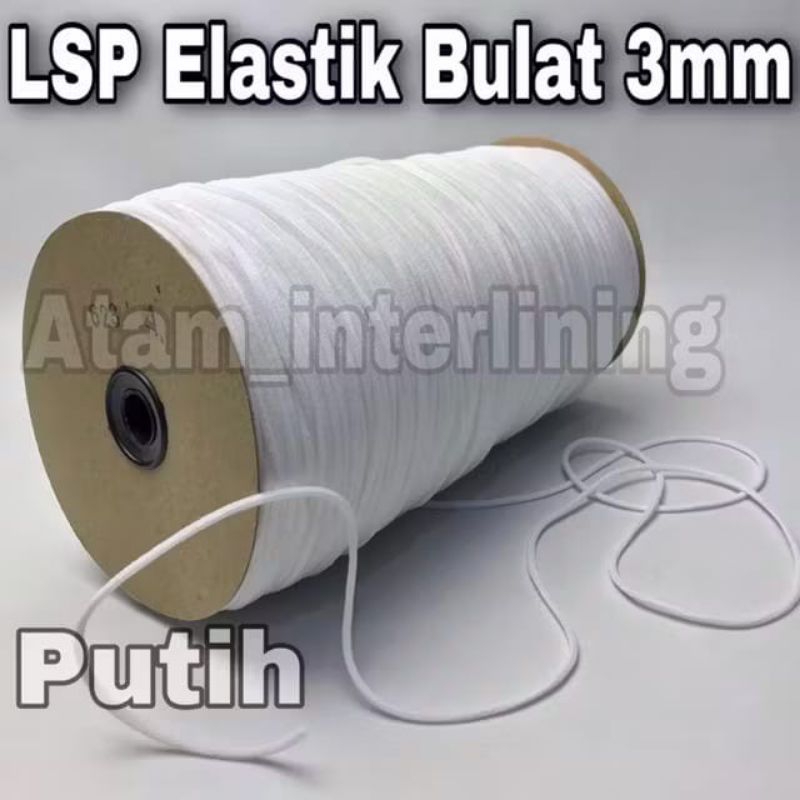 tali karet masker bulat/ tali elastis masker