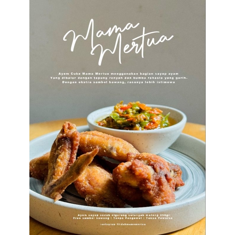 

MAMA MERTUA FOOD - AYAM CUKA UKURAN 250gram