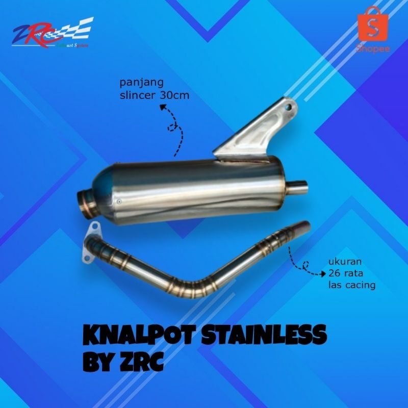 Knalpot ZRC Stainless Beat/Scoopy/genio