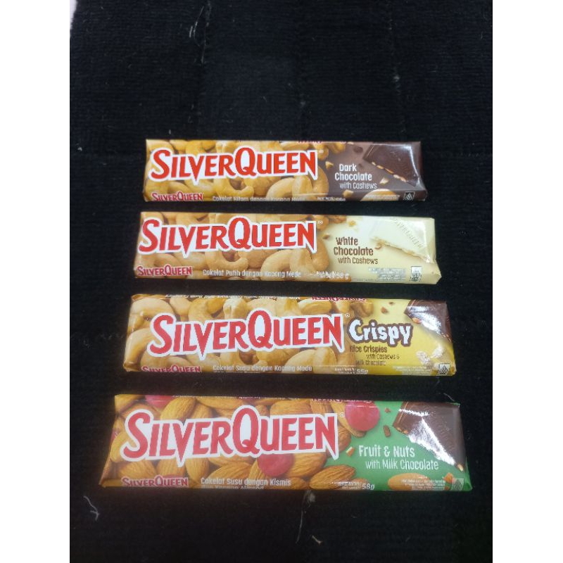 

Piscoklegit_ Silverqueen 58 Gram Coklat Batang Cashews/Almonds/Very Berry/Green Tea