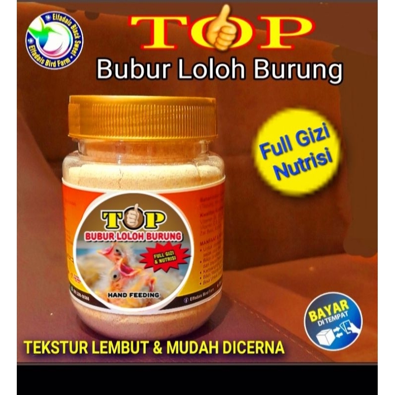 Top Bubur Loloh Nutri Bird Bubur Lolohan Semua Jenis Burung Hand Feeding Kenari Lb Murai Kacer Paruh