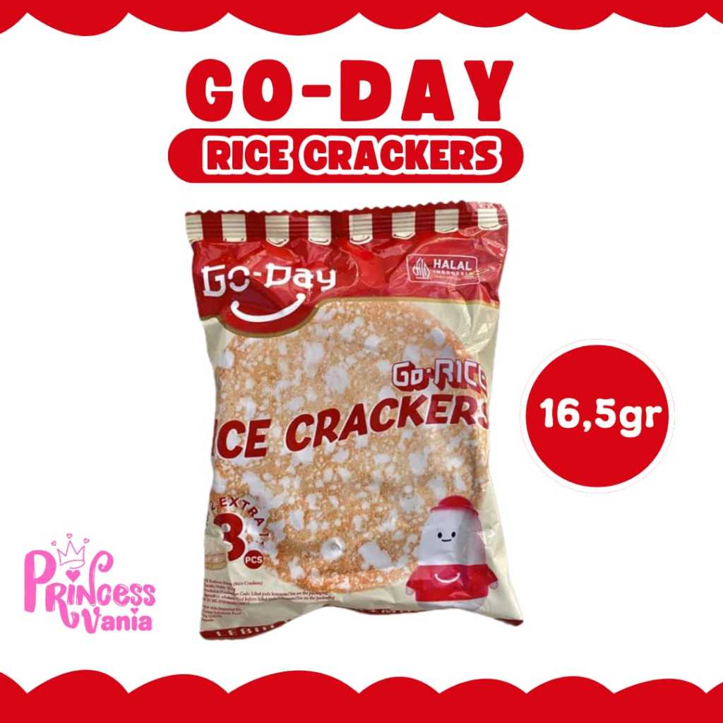 

1PCS ECER GODAY GO RICE CRACKERS SNACK BISKUIT KUE KREKER BERAS 16,5gr CEMILAN RINGAN JAJANAN ANAK