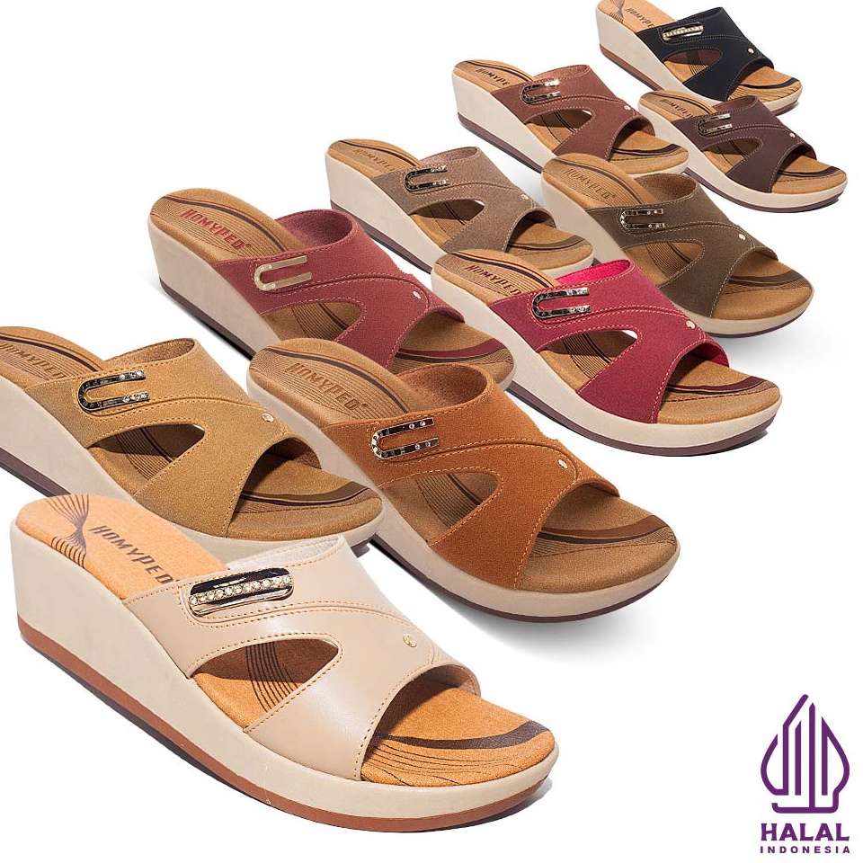 Stok terbatas Homyped Ayana N65 Sandal Wedges Wanita
