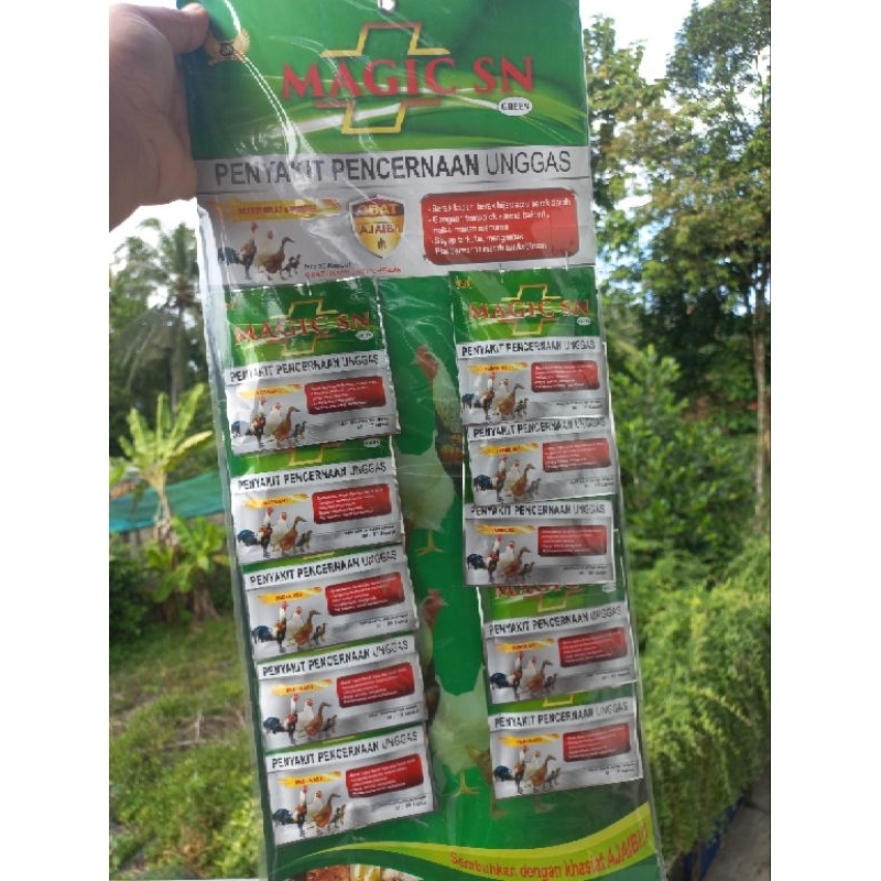 Obat JAMU AYAM Magic SN Green Hijau  jamu Penyakit Pencernaan Unggas