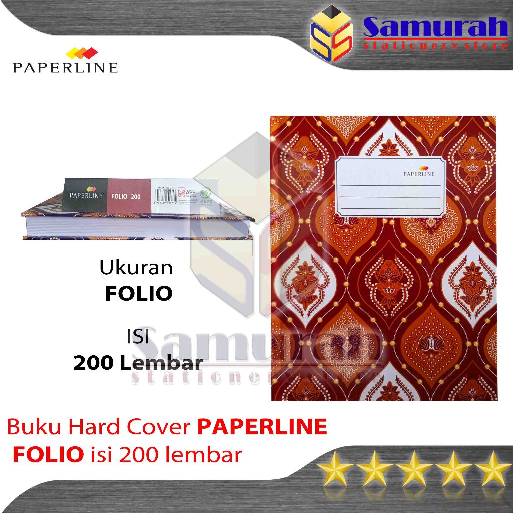 

Buku Hard Cover Paperline Folio isi 200 lembar / Buku Akutansi PPL F4 / Catatan laporan Tebal