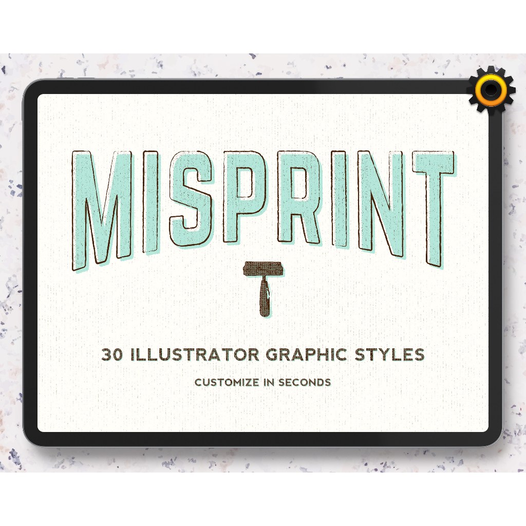 Illustrator Template - Misprint graphic styles collection