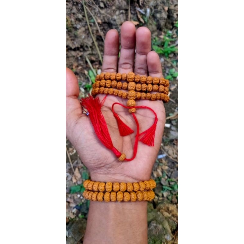 Tasbih Biji Buah Jenitri Rudraksha Asli
