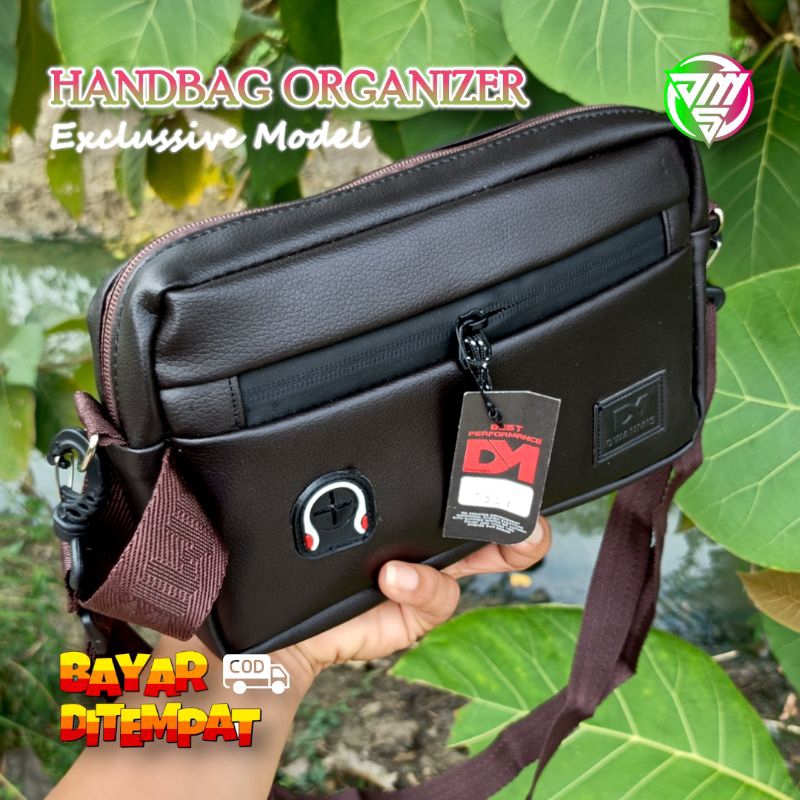 HandBag Pria Kulit Sintetis Medium | Tas Tangan Pria Original by DM | Dompet
