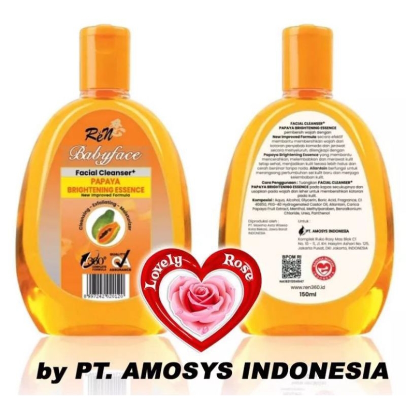 RDL BABYFACE FACIAL CLEANSER PEPAYA NO 3