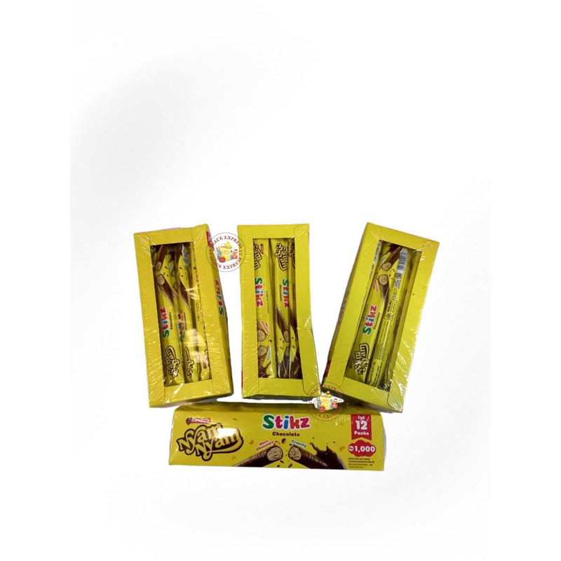 

Nyam Nyam Stikz / Nyam Nyam Bentuk Stick Chocolate (1 slop isi 12 pcs)