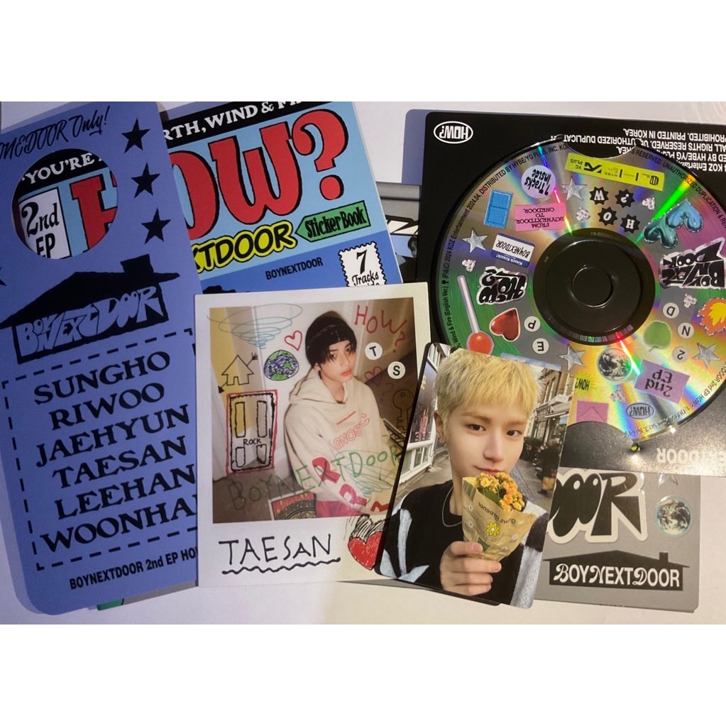 album how sticker taesan ver, fullset (unsealed)