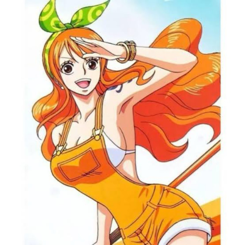One Piece Stampede Nami Outfit Orange Jumpsuit Costume Cosplay