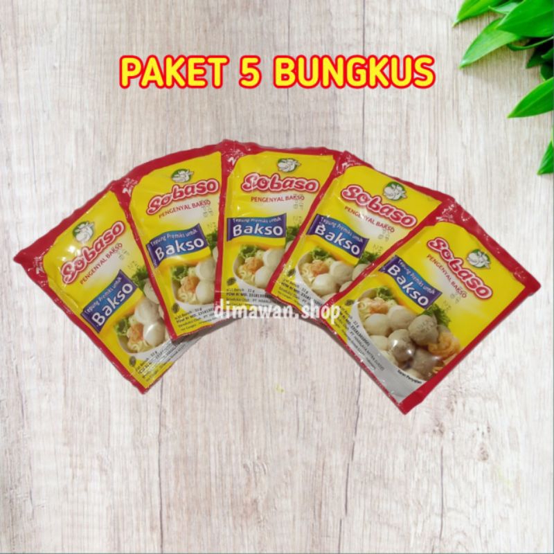 

SOBASO tepung pengenyal bakso 32 gram ( 5pcs )