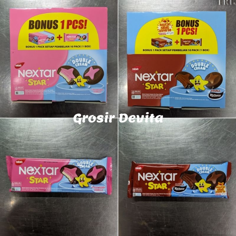 

Nextar Star Box Double Cream Stroberi/Cokelat