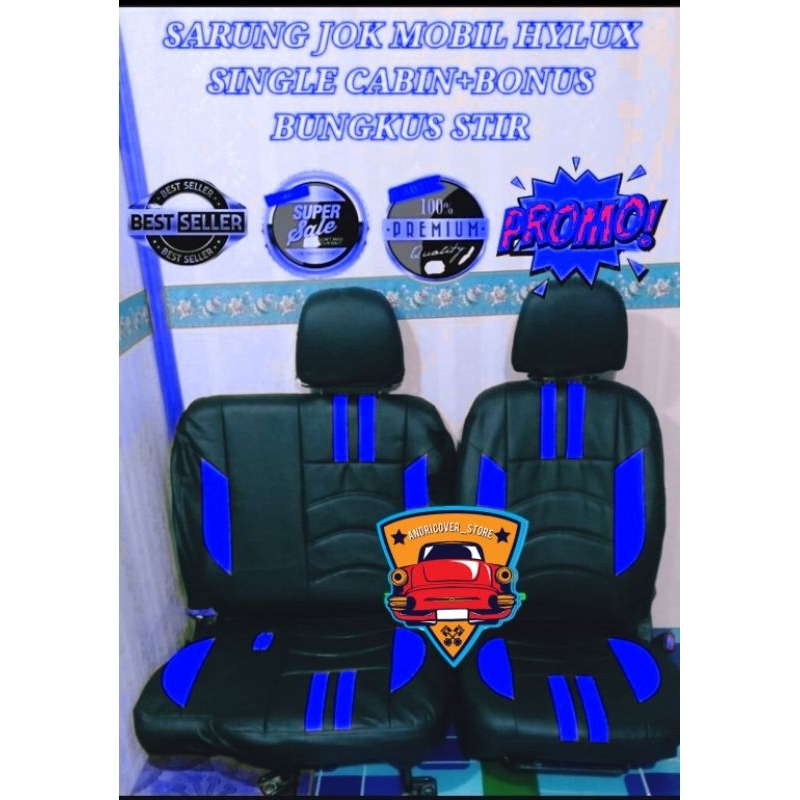 sarung jok mobil Hilux single cabin / cover jok Hilux single cabin / bungkus Jok mobil Hilux / pelin