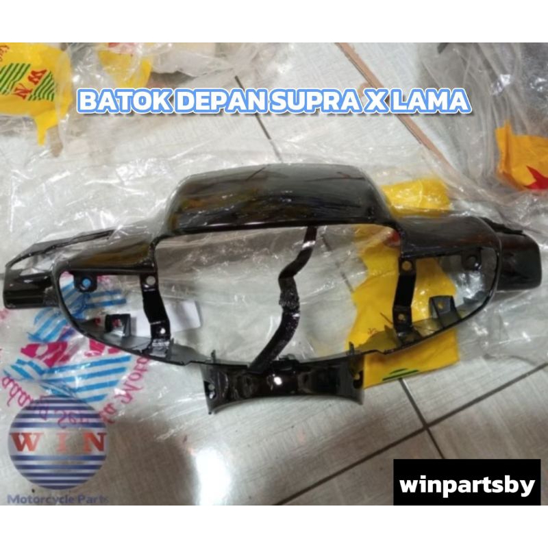 BATOK DEPAN BELAKANG SUPRA X lama HITAM CAKRAM MERK WIN ORIGINAL