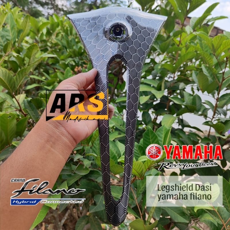 Legshield Dasi Yamaha Grand Filano Carbon WTP Motif Hexagonal