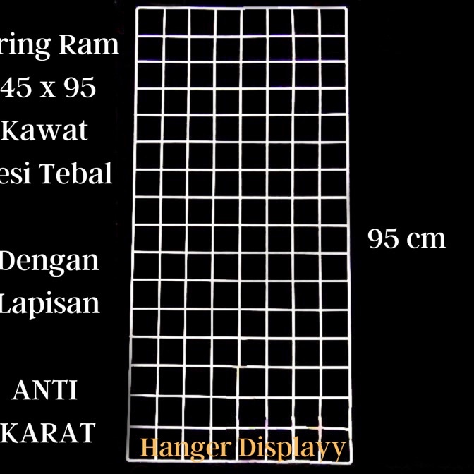 KF7 GRID WALL JARING RAM KAWAT BESI DINDING 95x45 CM  GANTUNGAN ACCESORIES DAN MASKER  Kawat Ram 95 