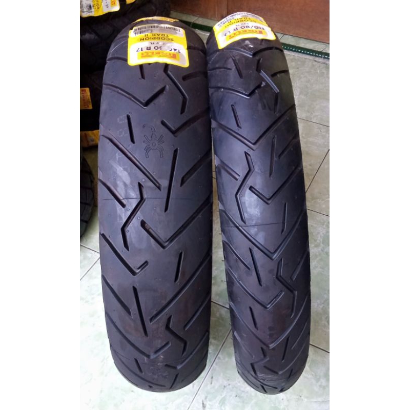 Ban Pirelli Scorpion Trail II ukuran 110/80-19 dan 140/80-17