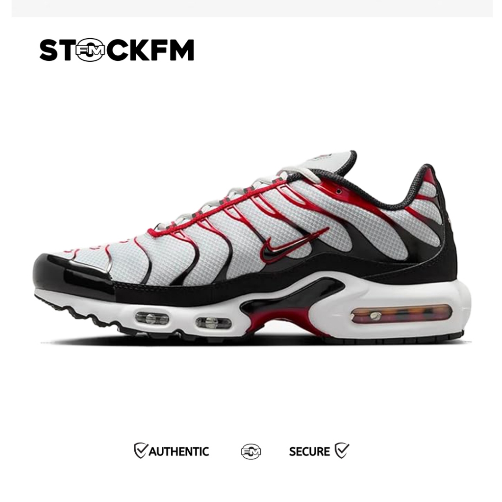 Nike Air Max Plus Black White Red Original