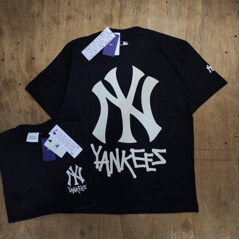 Kaos Tshirt NY Yankees MLB Grafitty Hitam Cotton Combed 24s Mirror Fulltag
