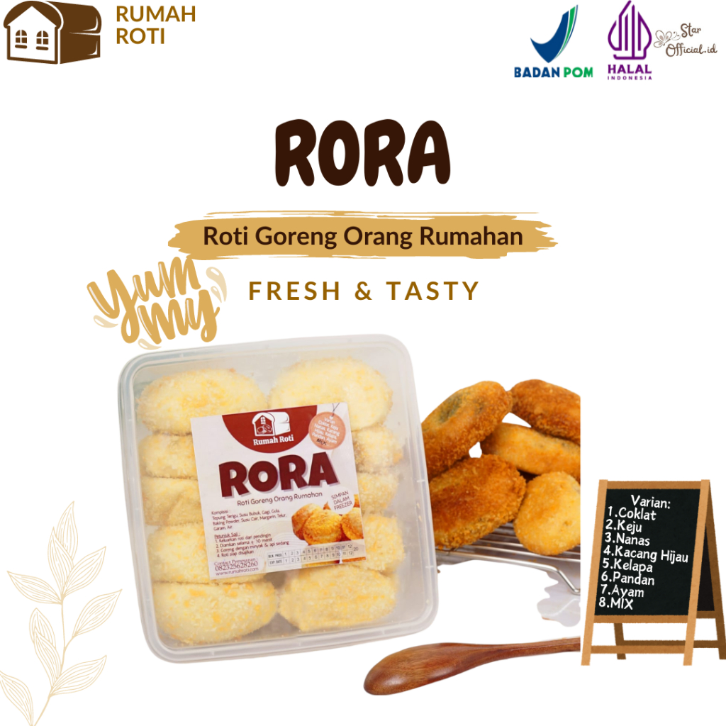 

Roti Frozen food | Roti Goreng Premium100% | Paket - isi 10 pcs