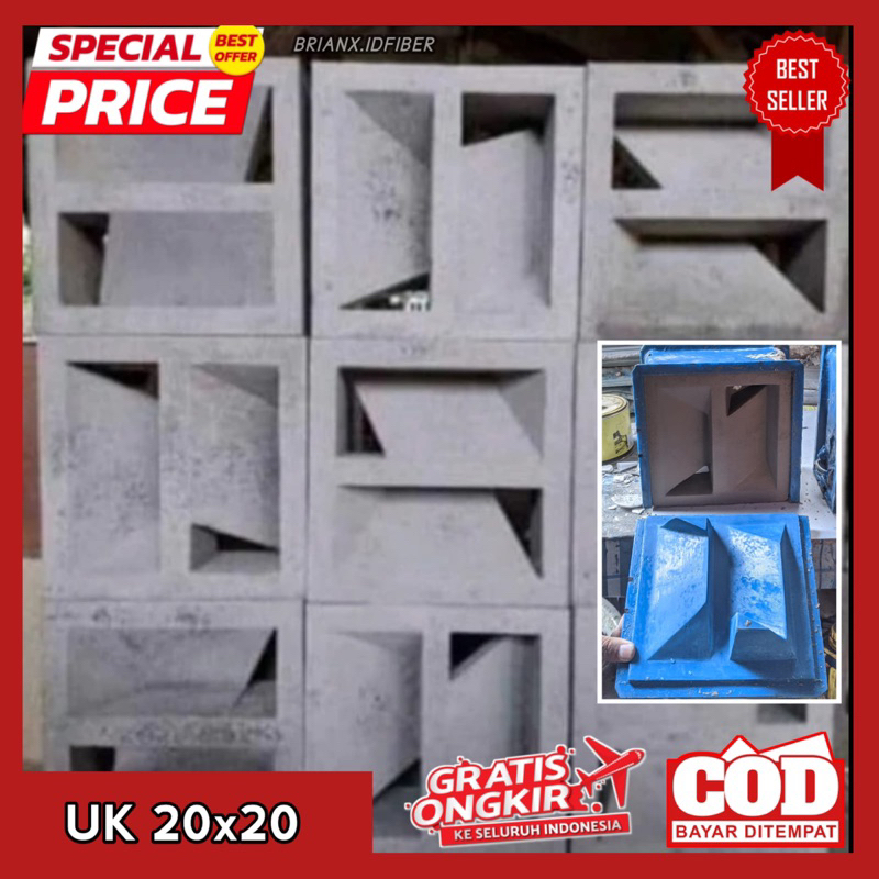 cetakan loster fiber minimalis 20x20