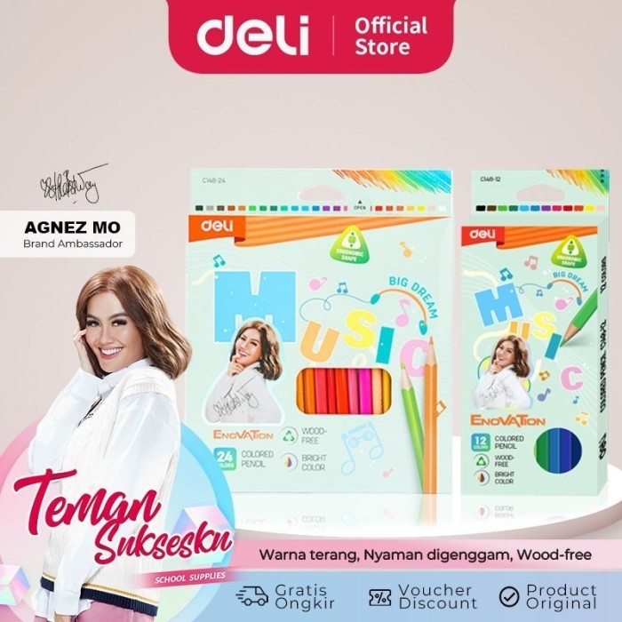 

Pensil Warna Deli BA 12 Warna Panjang CC148-12