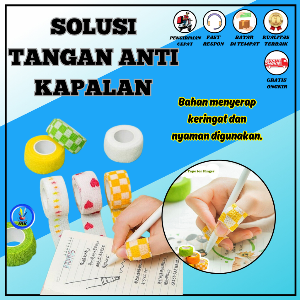 

Pita Pelindung Menulis Pita Perekat Tangan Perban Elastis Pencegah Kapalan Finger Tape Finger Protector Tape Pelindung Jari IBK_123