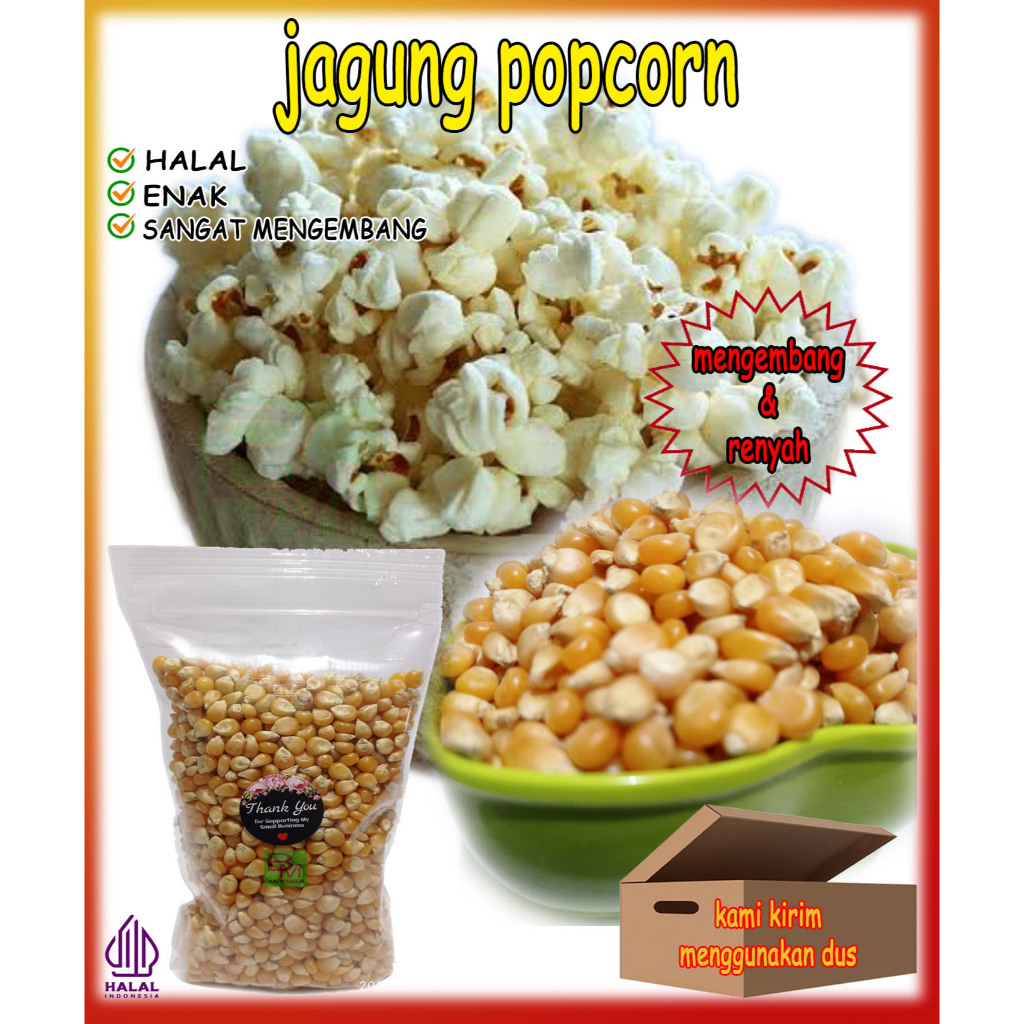 

Jagung Popcorn Biji Popcorn 250 gram Jagung Pop Corn Mentah Corn Kernel