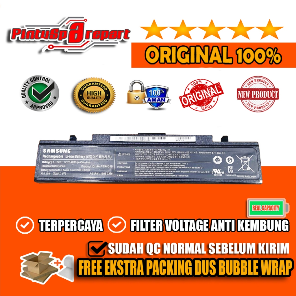 (Genuine AA-PB9NC6B) Battery Baterai Original Samsung NP300 NP355 NP355V4X NP355E4X NP355U4X