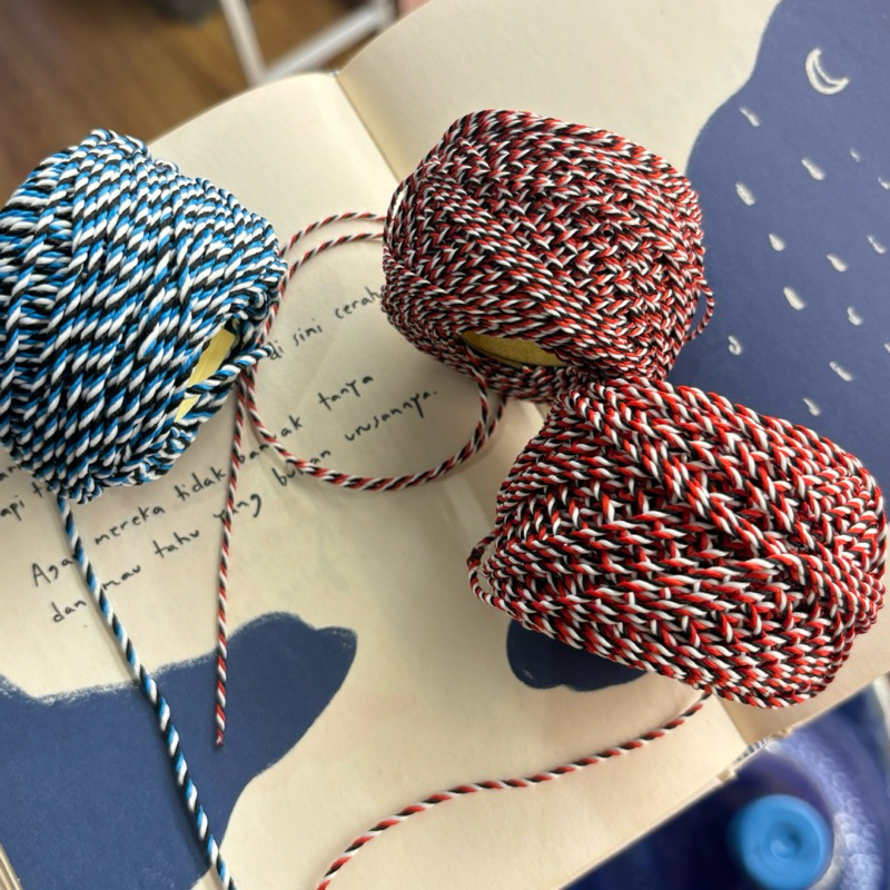 1 roll 50meter tali tridatu 1mm | Tali tridatu 1.5mm  | Ecer tali tridatu original khas bali | Bahan