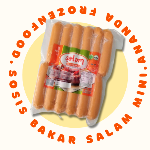 

sosis bakar salam mini (isi 12pcs) /jumbo (isi 6pcs) 500gr - Ananda frozen food